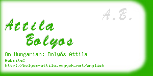 attila bolyos business card